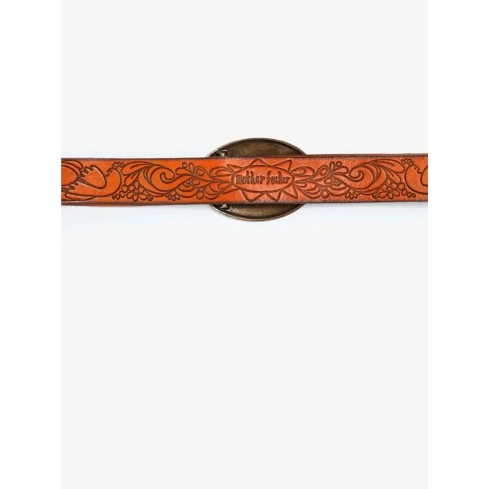 Mother Denim Ranch Rope Belt, Brown NWT Small
